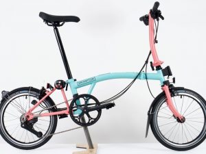 Brompton C-Line Explore S12L Flamingo Pink/Turkish Green