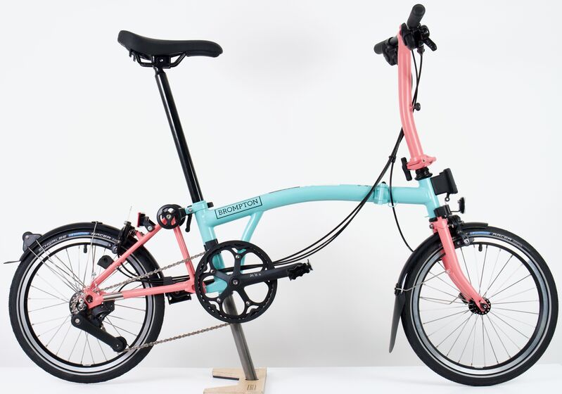 Brompton C-Line Explore S12L Flamingo Pink/Turkish Green